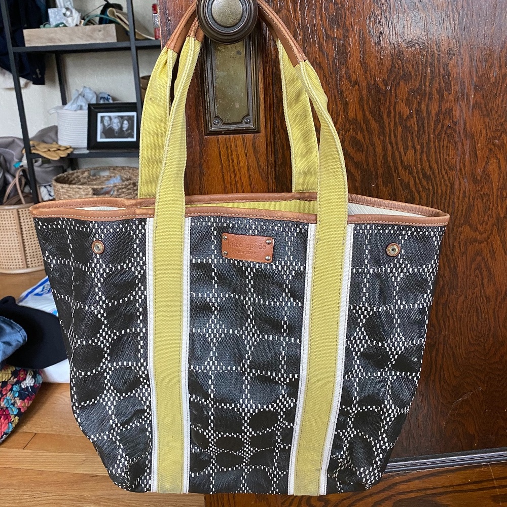 Kate Spade Coated Canvas and Leather trim tote bag